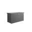 Biohort LeisureTime 120 52.75" L x 24.4" W x 27.9" H  Water Resistant Metal Galvanized Steel Deck Box with Lock and Soft Close Hydraulic Lift Dark Grey-109482210-109482202