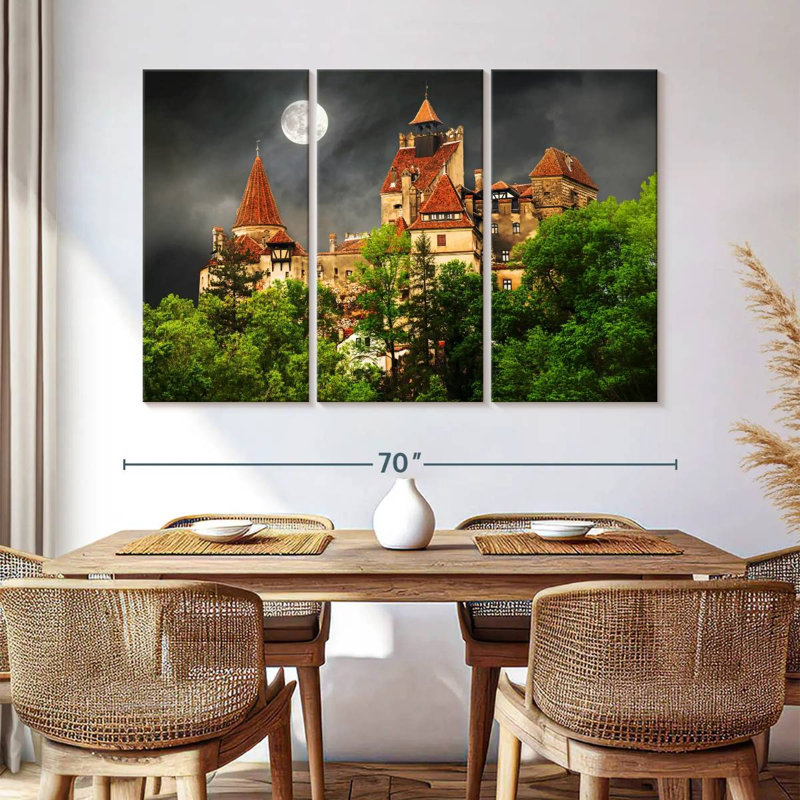 Lilie Moonlit Dracula Castle, 42" H x 65" W