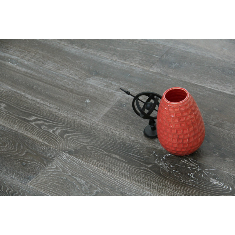 Oak 19cm W Hardwood Flooring, Oak Brushed Grey