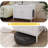 Cat Litter Box Enclosure,metal Cat Washroom Furniture With Barn Door, Indoor Pet House, Fit Most Of Litter Box, End Side Table,31.5" W*19.76" D*26.38" H,white-1060214749