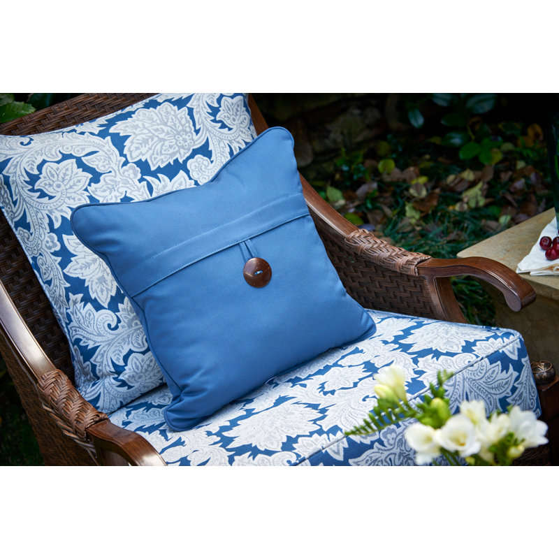 Square Indoor/Outdoor Pillow Cover & Insert, Canvas Sapphire, 18 H x 18 W