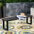 Dark Grey Patio Bench Of Wood - To Weather, 60X15x18 In Grey, 60" X 15" 18