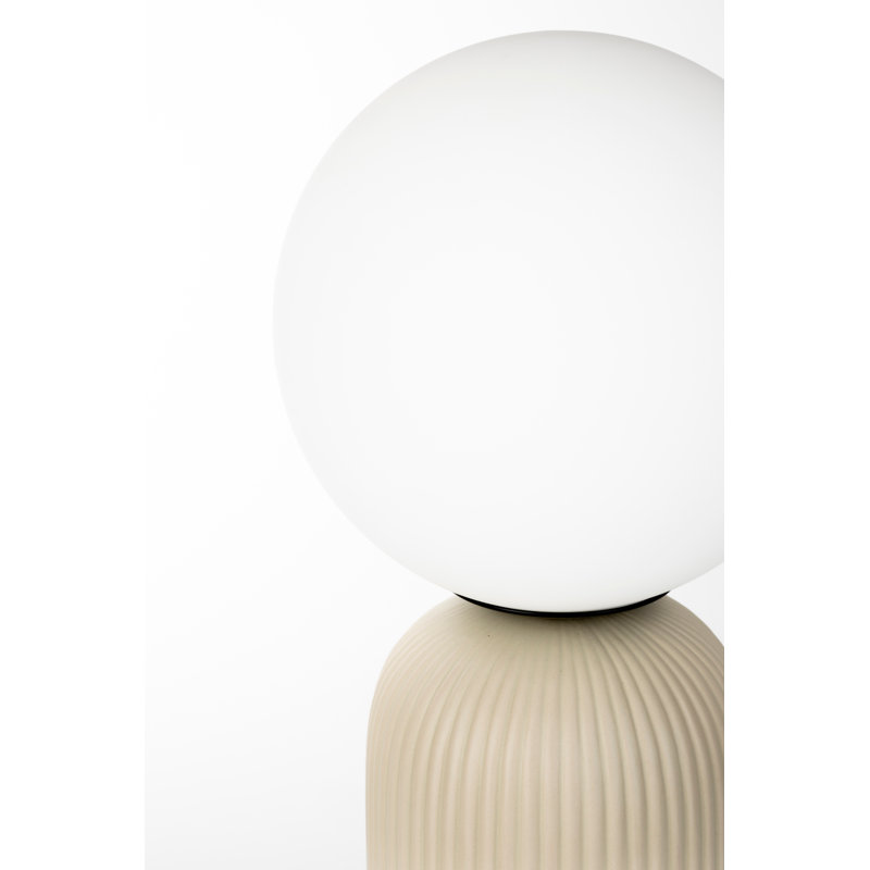 Lampe fantaisie en céramique Dash, Beige, H 21 po x l 8 po x P 8 po