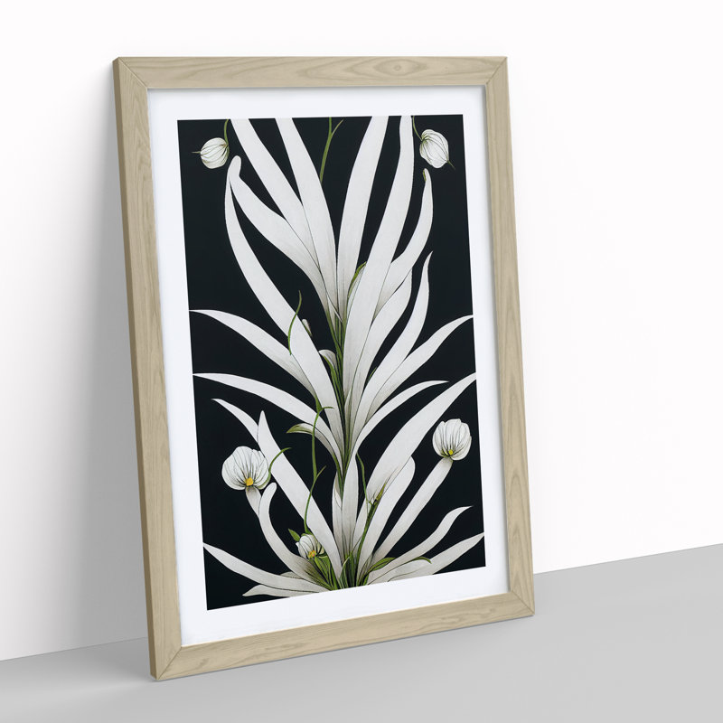 The Unbeatable Flowers - Framed Print, 46cm H x 34cm W x 2cm D, Oak