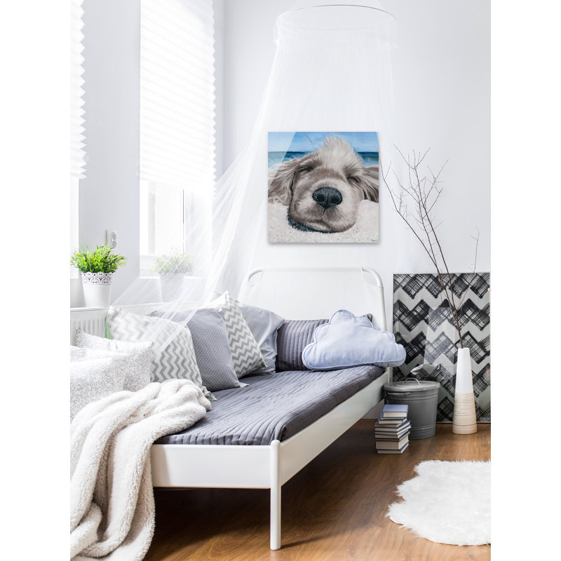 «Relaxing Dog» par Parvez Taj, reproduction d'art sur toile tendue, H 48 po x l 48 po x P 1,5 po