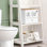 Porte-tampons pour rangement et décoration de salle de bain, organisateur de produit féminin en bois avec tiroir et couvercle