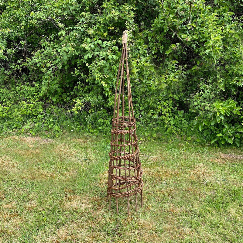 Rustic Willow Garden Obelisk (1.15m), 120" H x 35" W x 35" D