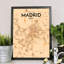 Madrid City Map - No Frame Print-1680826537