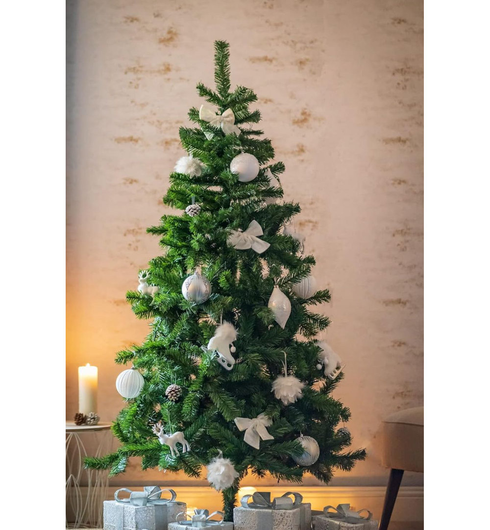 Künstlicher Weihnachtsbaum 183 cm Grün mit Ständer