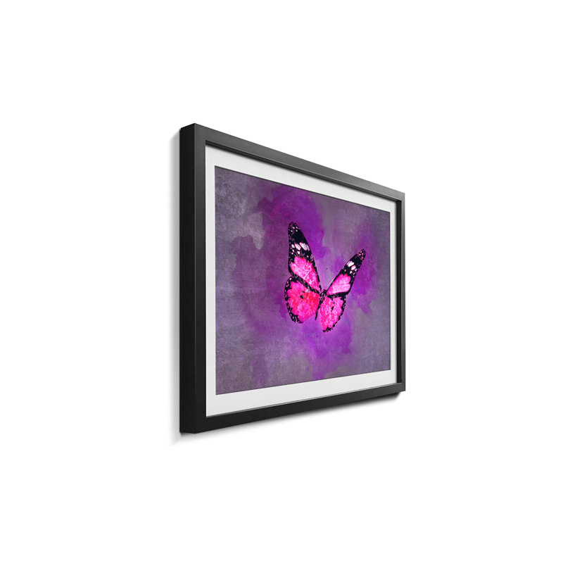 Streetart Belle In Pink - Single Picture Frame Print, 44cm H x 64cm W x 2.2cm D