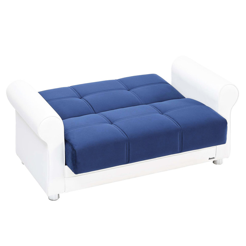 Avec rangement - bleu et blanc Pu Modern