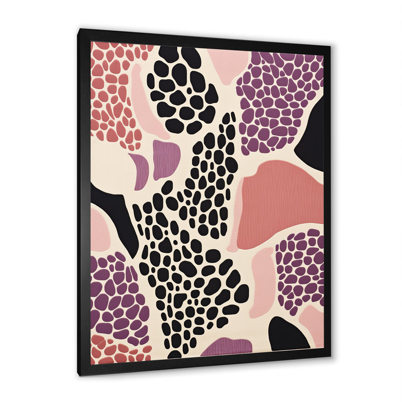Abstrait géométrique attaché 1 - Art mural géométrique, Cadre simple noir, H 20 po x l 12 po x P 1 po