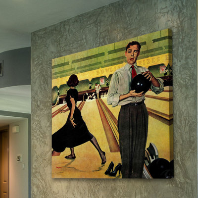 « boling strike » par george hughes, reproduction d’art sur toile tendue