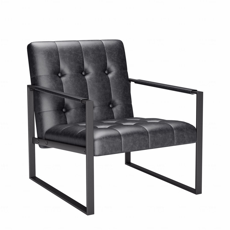Chaise d'appoint avec repose-pieds, fauteuil d'appoint rembourré en tissu de style moderne, canapé en tissu de lin avec repose-pieds
