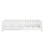 Lit plateforme en bois peu encombrant avec garde-corps et tablettes de rangement-220067794-220067793