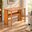 Bureau pliant en bambou brun 40,35 × 21,36 × 29,74 pouces, avec charnières en acier et tablette pour chambre, dortoir ou bureau