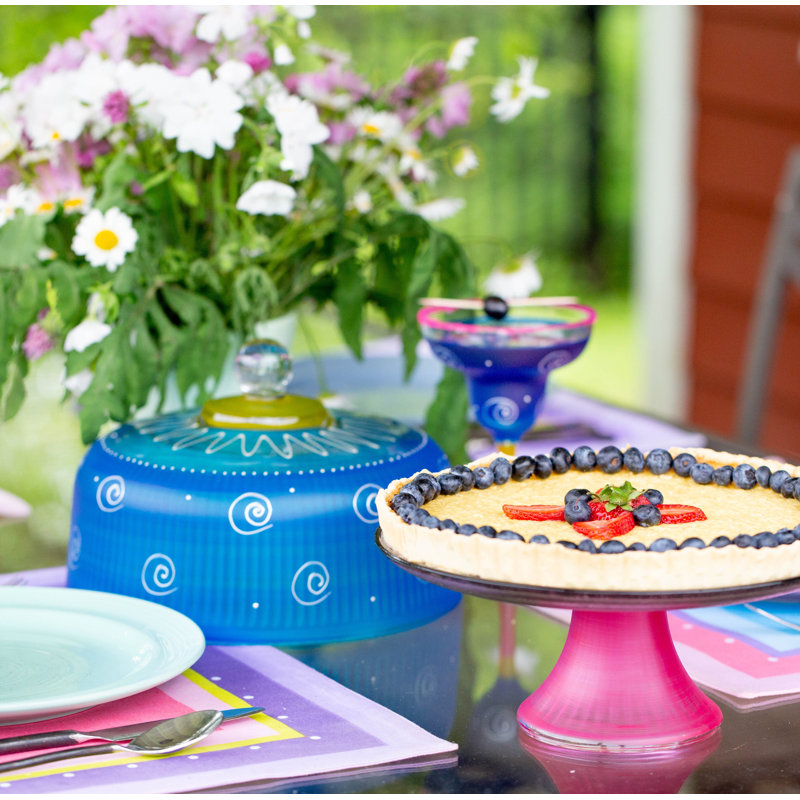 Peruvian Splendor Hannover Cake Stand, Turquoise