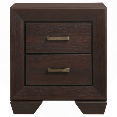 Table de chevet rectangulaire 2 tiroirs Copper