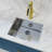 Cantrio KSS-2318-1 23 inch 18-Gauge 304 Stainless Steel Undermount Kitchen Sink