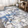 Strausstown Marbled Abstract Dark Gray/Blue Rug