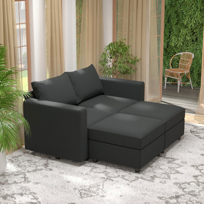 Canapé modulaire rembourré 4 pièces avec rangement BOX MODULE STO SOFA