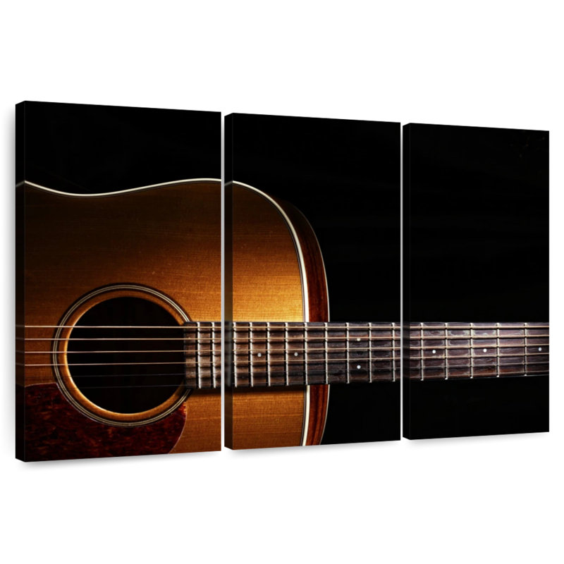 Guitare acoustique à grain de bois Abarca, H 36 po x l 57 po