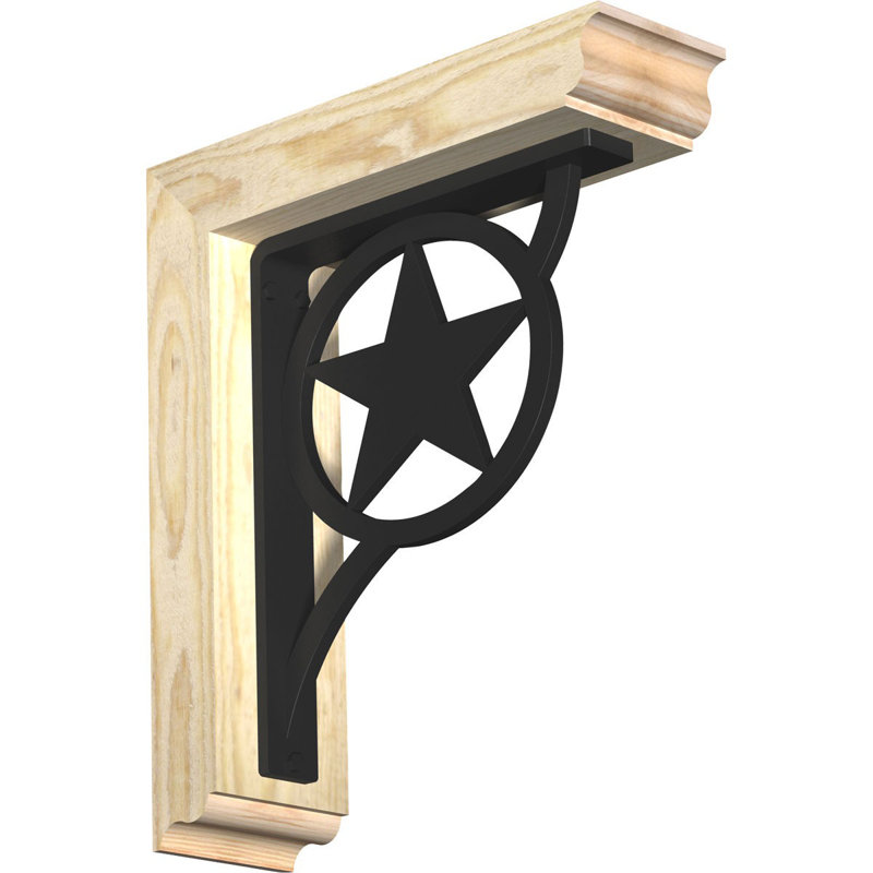 Support à fer simple Austin 4 "traditionnel, H 16 po x P 14 po, Sapin Douglas de l 4 po x T 2 po (sciage brut)
