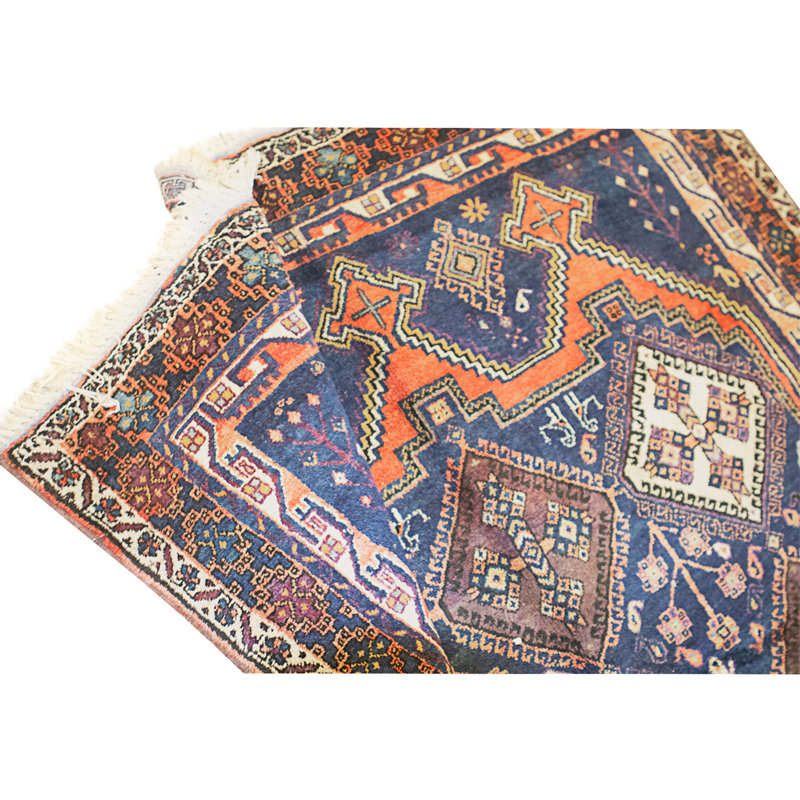 Hand Knotted Wool Area Rug in Red