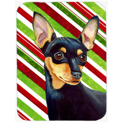 Planche à découper en verre de noël caroline de canne à sucre Min Pin