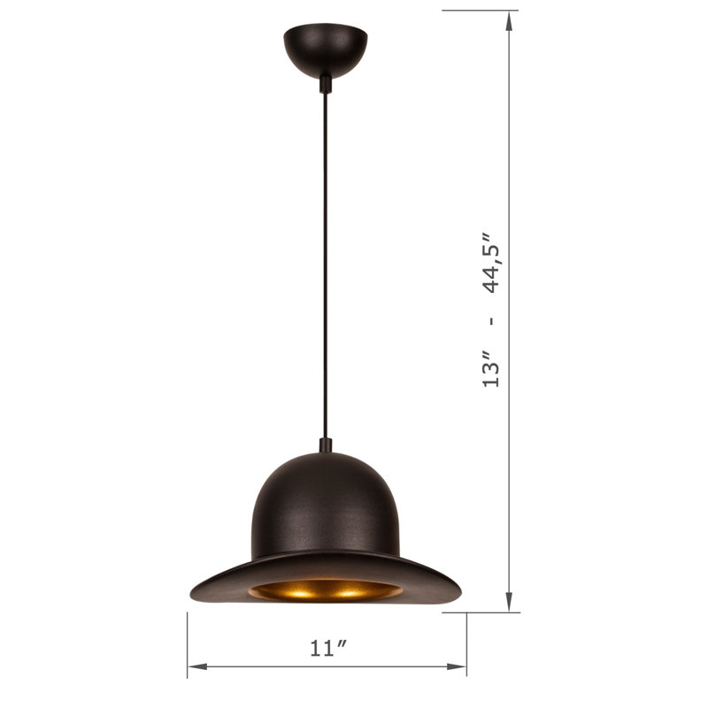 Luminaire suspendu géométrique à 1 lumière Philo