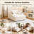Boneless Plush Corduroy Upholstered Convertible Sofa Bed with Double Cushions, Cup Holders & Pillows — No Assembly Sleeper Chair-1079969023