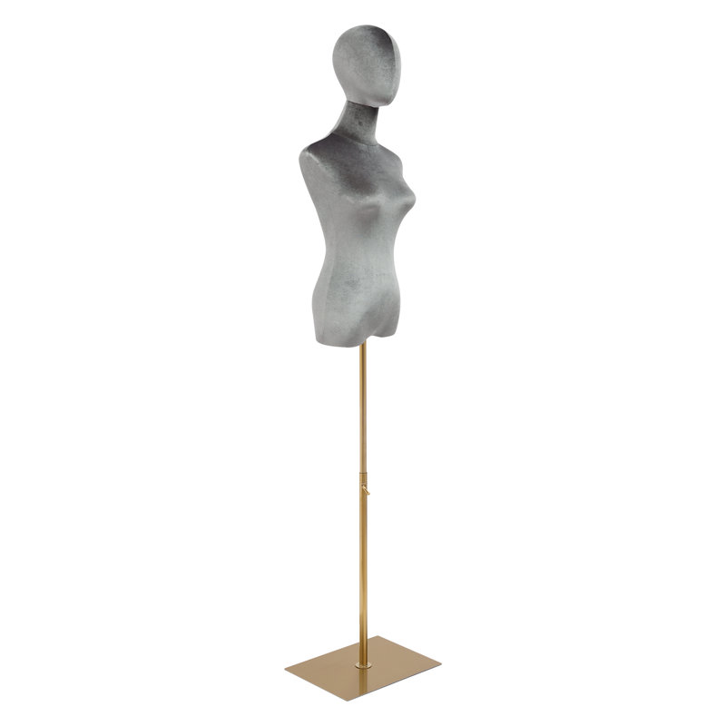 Mannequin de magasin de vêtements féminin, Or / Gris
