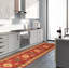 Tapis de couloir en Tapis décoratif laine rouge 2 pi 6 po x 9 pi 5 po de conception unique noué à la main New Age Finest