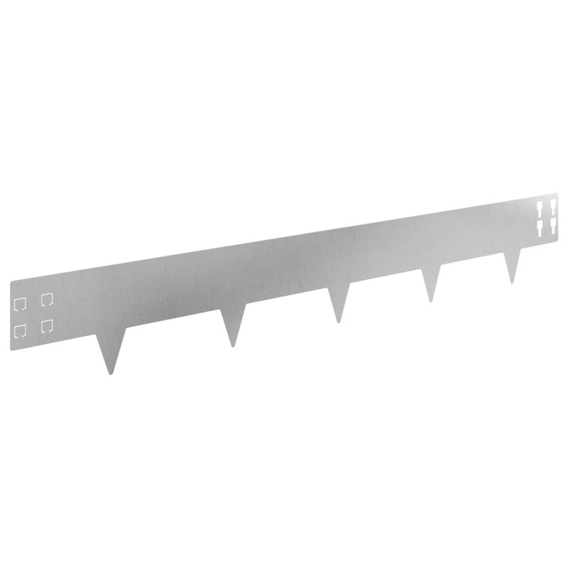 100 cm W Steel Lawn Edging Fencing, Silver, 15cm H x 100cm W