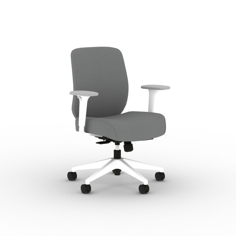HON Altern Upholstered Low-Back Chair, White Frame, Frost, Designer White, Frost