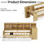Lit de jour simple en L avec options de rangement - blanc naturel fonctionnel