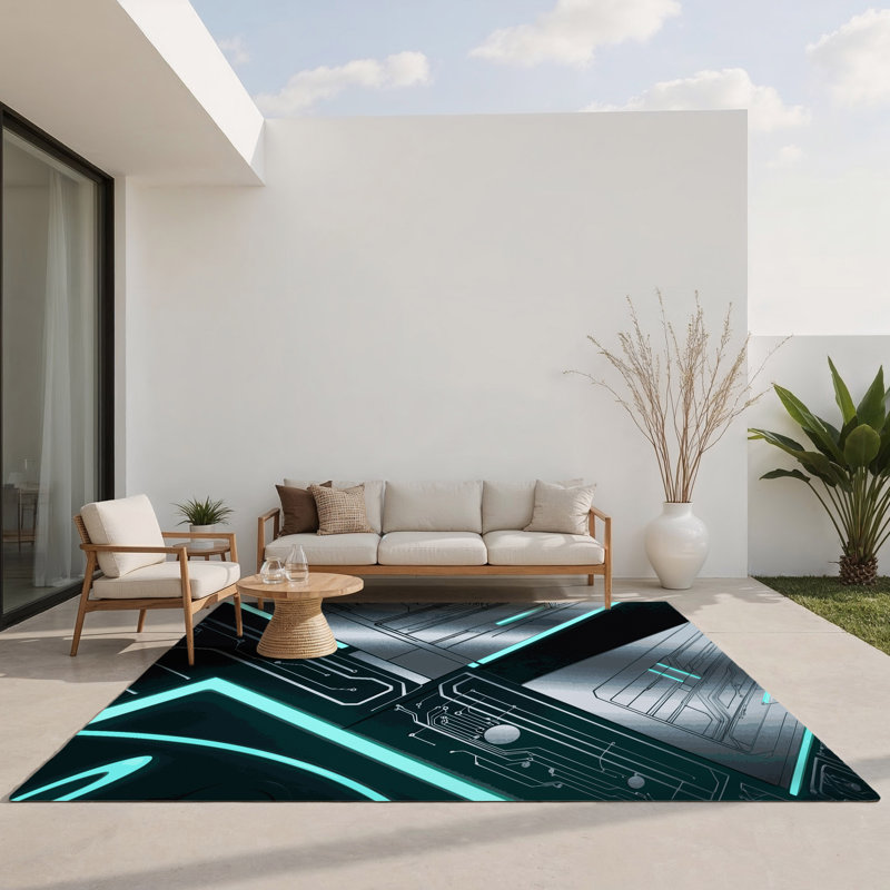 Tapis intérieur et extérieur Polaris Orbit, Rectangle 1 pi 6 po x 2 pi 6 po