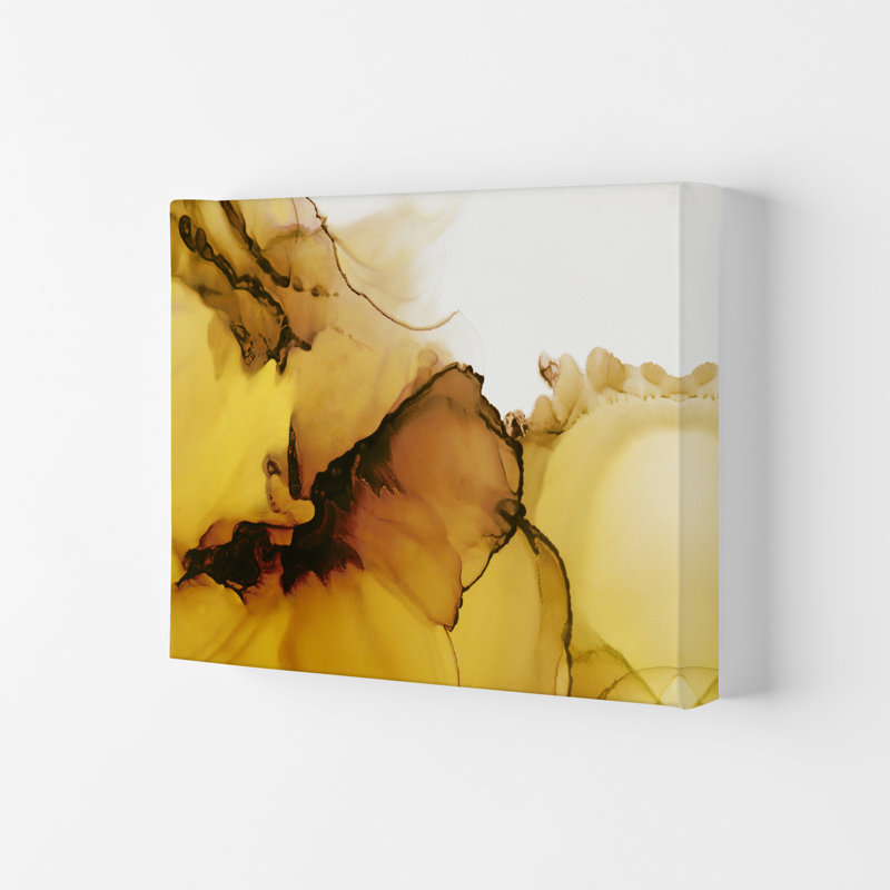 Yellow Watercolour Abstract Original - Painting, No Frame, 59cm H x 84cm W x 1cm D