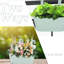 4 Pcs Green Metal Hanging Flower Pots, 27 cm Over Fence Planters for Fence, Garden
