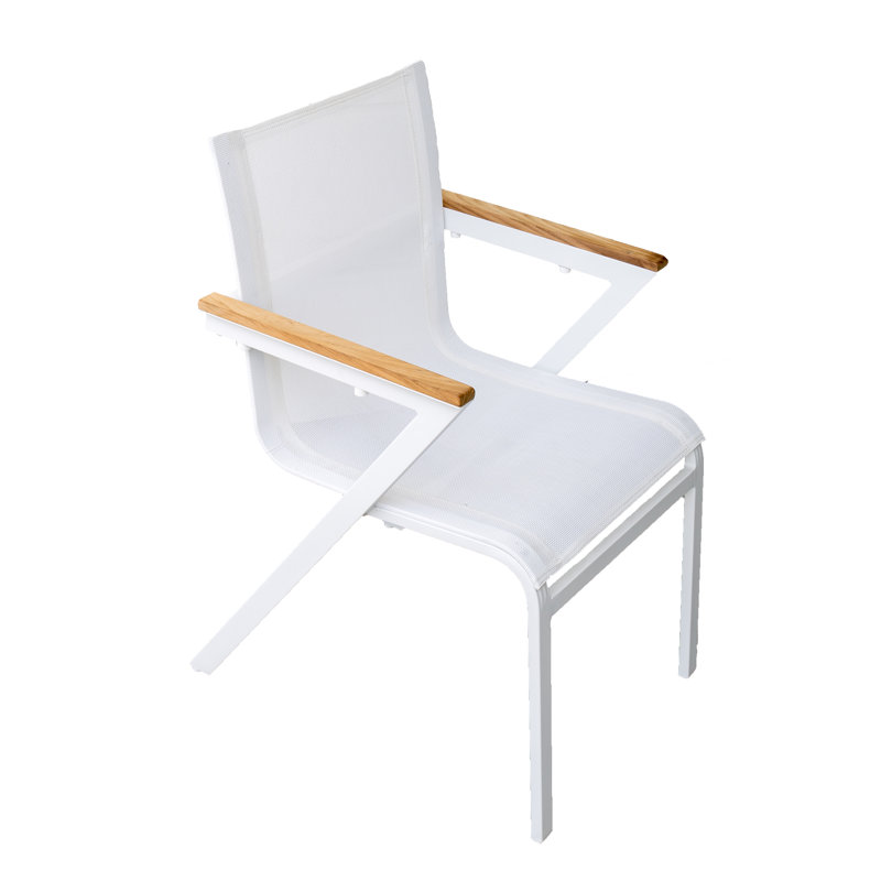 Anoki Stacking Patio Dining Armchair with Cushion