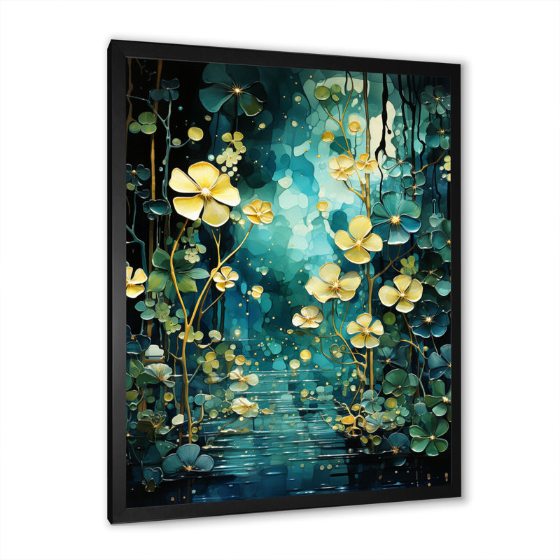Abstract Forest River Pulse III, reproduction d'art sur toile, Noir, H 20 po x l 12 po x P 1 po