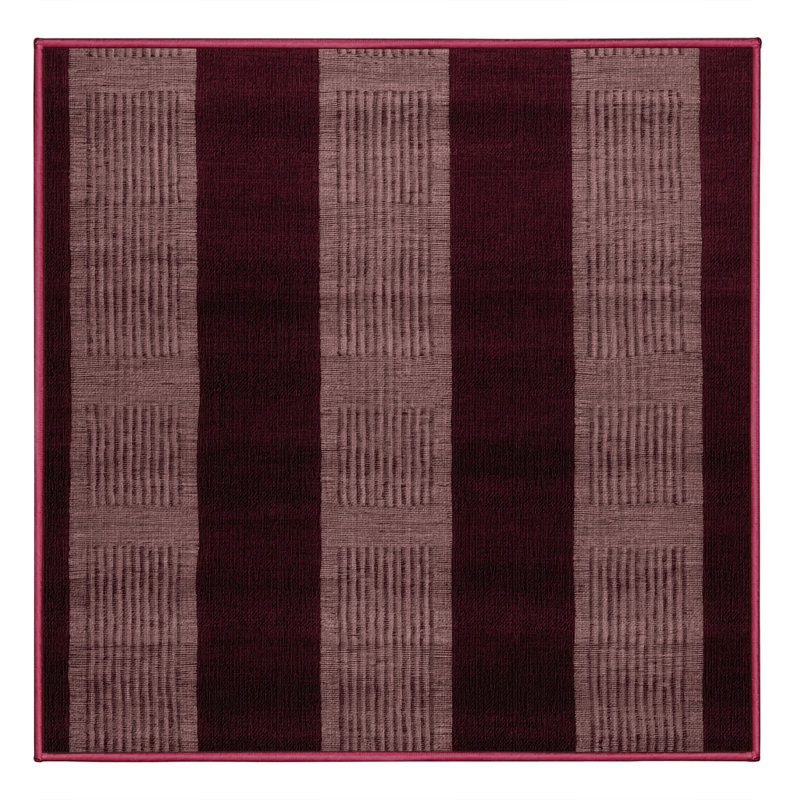 Tapis rouge à carreaux lavable à la machine, Carré 6 pi