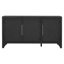 Buffet de style en U avec + bois de pin, tablettes réglables pour organiser des articles de maison dans les salons