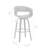 Chagnon Swivel Counter or Bar Height Bar Stool with Arms and Open Back in Faux Leather, Wood-118320594-118320595-118320593
