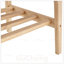 Table basse en bois massif - Table centrale en bois à 2 niveaux avec tablette de rangement pour salon, appartement et bureau