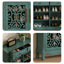 Banc de rangement bleu en bois manufacturé