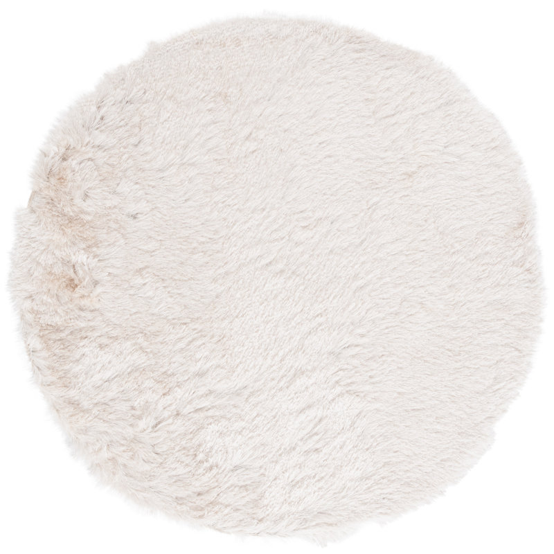 Chamira Shag Hand Tufted Performance Abstract Rug, Round 3'