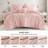 Bailey Pink Diamond Pucker Woven Wrinkle Resistant 4-Piece Full/Queen Comforter Set-110406108-110406104
