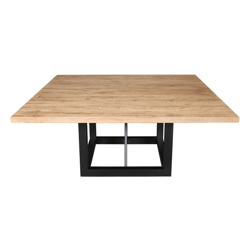 Jelina Square Dining Table In Natural Finish, 60" W x 60" L