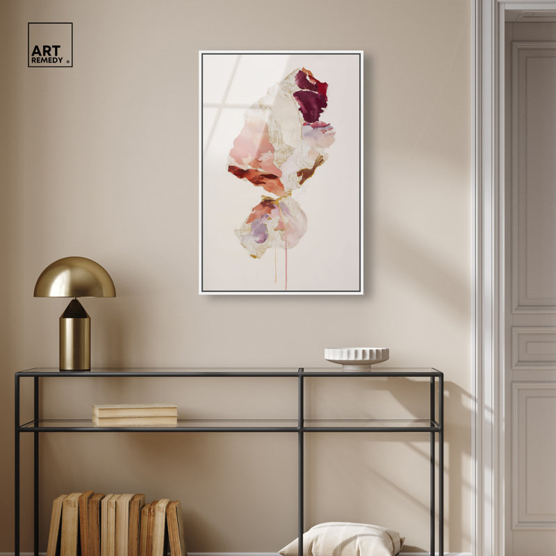 Décoration murale sur toile encadrée "Bourgogne I" par Art Remedy, cadre doré, 20 x 30, H 31 po x l 21 po